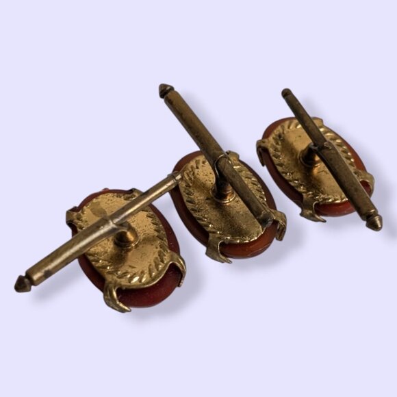 Vintage Celluloid Cameo Cufflink Set - Picture 4 of 5